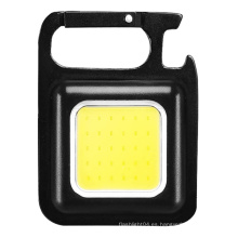 Linterna del llavero 800 Lumens Mini COB LED de linterna pequeña con bolsillo de sol pequeño recargable con abrebotellas